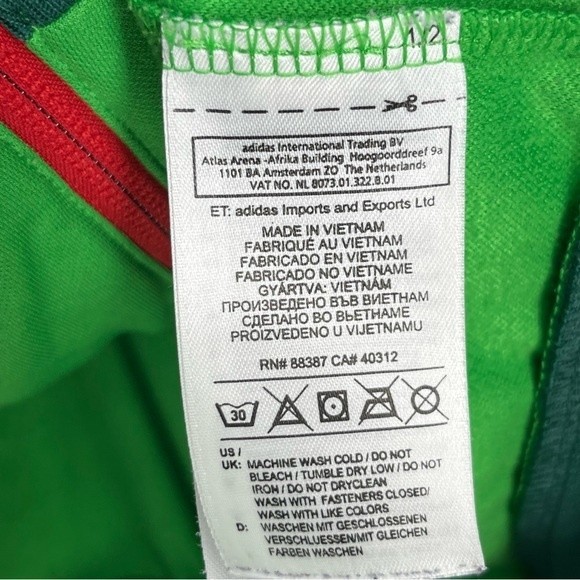 Adidas Jacket Mens Large Green 2014 Brazil Viva Mexico World Cup Zip Track Sport - Picture 10 of 16